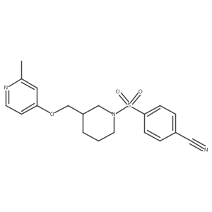 4-[(3-{[(2-Methylpyridin-4-yl)oxy]methyl}piperidin-1-yl)sulfonyl]benzonitrile结构式