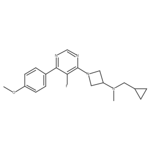 N-(Cyclopropylmethyl)-1-[5-fluoro-6-(4-methoxyphenyl)pyrimidin-4-yl]-N-methylazetidin-3-amine结构式