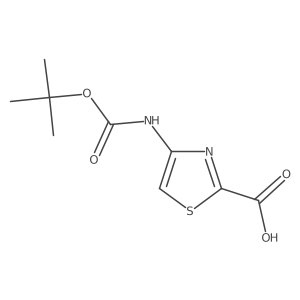 4-{[(Tert-butoxy)carbonyl]amino}-1,3-thiazole-2-carboxylic acid结构式