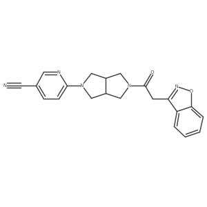 6-[5-[2-(1,2-Benzoxazol-3-yl)acetyl]-1,3,3a,4,6,6a-hexahydropyrrolo[3,4-c]pyrrol-2-yl]pyridine-3-carbonitrile Structure