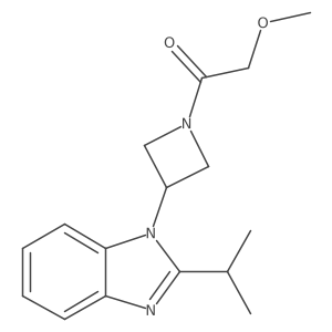 2-Methoxy-1-[3-(2-propan-2-ylbenzimidazol-1-yl)azetidin-1-yl]ethanone Structure