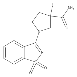 1-(1,1-Dioxo-1lambda6,2-benzothiazol-3-yl)-3-fluoropyrrolidine-3-carboxamide Structure