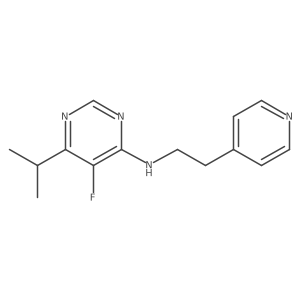 5-fluoro-6-(propan-2-yl)-N-[2-(pyridin-4-yl)ethyl]pyrimidin-4-amine Structure