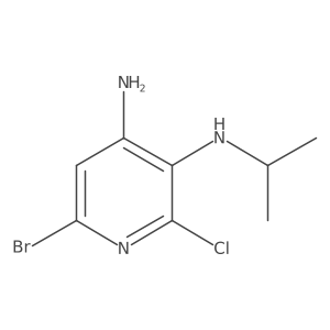 6-Bromo-2-chloro-N3-isopropylpyridine-3,4-diamine结构式