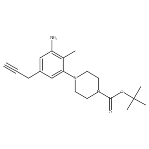 Tert-butyl 4-[3-amino-2-methyl-5-(prop-2-yn-1-yl)phenyl]piperazine-1-carboxylate结构式