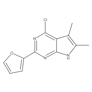4-chloro-2-(furan-2-yl)-5,6-dimethyl-7H-pyrrolo[2,3-d]pyrimidine Structure
