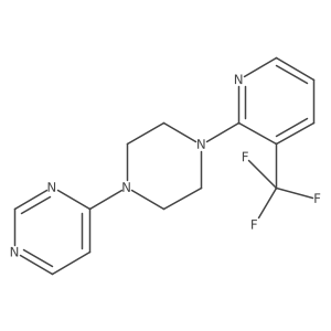 4-{4-[3-(Trifluoromethyl)pyridin-2-yl]piperazin-1-yl}pyrimidine结构式