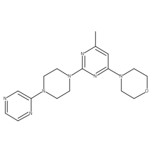 4-{6-Methyl-2-[4-(pyrazin-2-yl)piperazin-1-yl]pyrimidin-4-yl}morpholine Structure