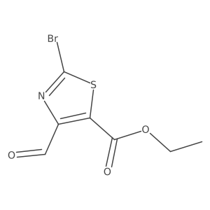 Ethyl 2-bromo-4-formylthiazole-5-carboxylate结构式