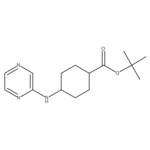 Tert-butyl (1r,4r)-4-[(pyrazin-2-yl)amino]cyclohexane-1-carboxylate结构式