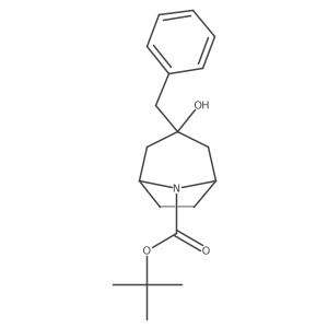 Tert-butyl 3-benzyl-3-hydroxy-8-azabicyclo[3.2.1]octane-8-carboxylate Structure
