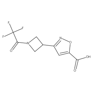 3-[1-(2,2,2-Trifluoroacetyl)azetidin-3-yl]-1,2-oxazole-5-carboxylic acid结构式