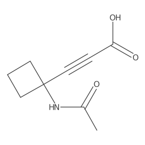 3-(1-Acetamidocyclobutyl)prop-2-ynoic acid Structure