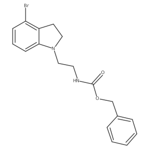 benzyl N-[2-(4-bromo-2,3-dihydro-1H-indol-1-yl)ethyl]carbamate结构式