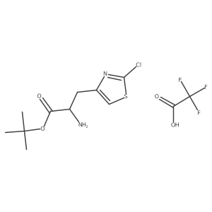 tert-Butyl 2-amino-3-(2-chlorothiazol-4-yl)propanoate 2,2,2-trifluoroacetate结构式