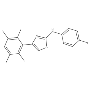 N-(4-fluorophenyl)-4-(2,3,5,6-tetramethylphenyl)-1,3-thiazol-2-amine结构式