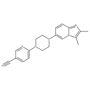 6-(4-{2,3-Dimethylimidazo[1,2-b]pyridazin-6-yl}piperazin-1-yl)pyridine-3-carbonitrile Structure