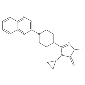 4-cyclopropyl-1-methyl-3-[1-(quinoxalin-2-yl)piperidin-4-yl]-4,5-dihydro-1H-1,2,4-triazol-5-one Structure