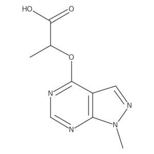 2-((1-Methyl-1H-pyrazolo[3,4-d]pyrimidin-4-yl)oxy)propanoic acid结构式