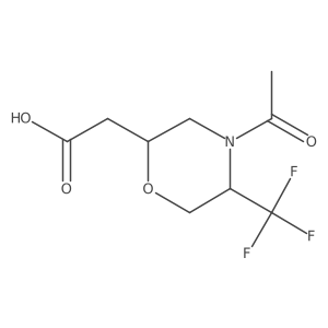 2-[4-Acetyl-5-(trifluoromethyl)morpholin-2-yl]acetic acid结构式