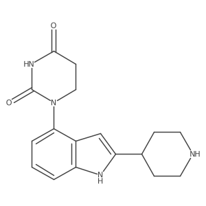 1-[2-(piperidin-4-yl)-1H-indol-4-yl]-1,3-diazinane-2,4-dione结构式