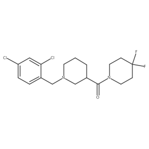1-{1-[(2,4-Dichlorophenyl)methyl]piperidine-3-carbonyl}-4,4-difluoropiperidine Structure