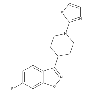 6-Fluoro-3-[1-(1,3-thiazol-2-yl)piperidin-4-yl]-1,2-benzoxazole结构式