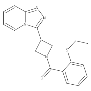 1-[2-(Ethylsulfanyl)benzoyl]-3-{[1,2,4]triazolo[4,3-a]pyridin-3-yl}azetidine Structure