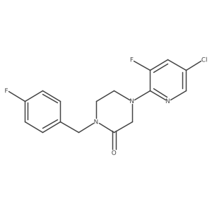 4-(5-Chloro-3-fluoropyridin-2-yl)-1-[(4-fluorophenyl)methyl]piperazin-2-one Structure