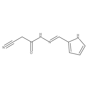 2-cyano-N'-[(1E)-(1H-pyrrol-2-yl)methylidene]acetohydrazide结构式