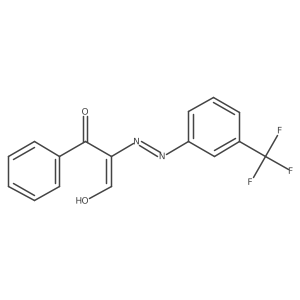 3-Oxo-3-phenyl-2-{2-[3-(trifluoromethyl)phenyl]hydrazono}propanal Structure