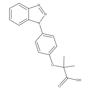 2-[4-(Benzotriazol-1-yl)phenoxy]-2-methylpropanoic acid结构式