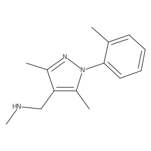 {[3,5-dimethyl-1-(2-methylphenyl)-1H-pyrazol-4-yl]methyl}(methyl)amine结构式
