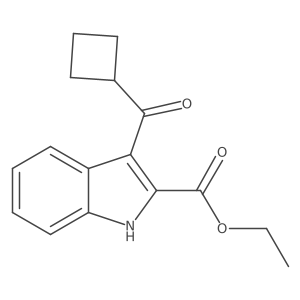 Ethyl 3-(cyclobutylcarbonyl)indole-2-carboxylate结构式