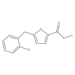 Methyl 5-[(2-chlorophenyl)methyl]-2-furancarboxylate Structure