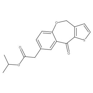 Isopropyl 4,10-dihydro-10-oxothieno(3,2-C)(1)benzoxepin-8-acetate Structure