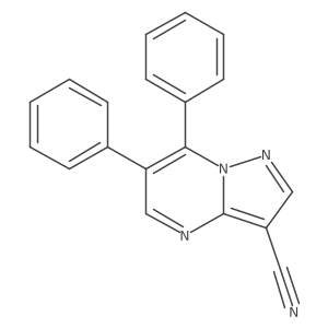 6,7-Diphenylpyrazolo[1,5-a]pyrimidine-3-carbonitrile结构式