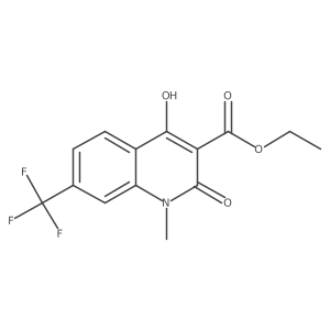 3-Quinolinecarboxylic acid,1,2-dihydro-4-hydroxy-1-methyl-2-oxo-7-(trifluoromethyl)-,ethyl ester Structure