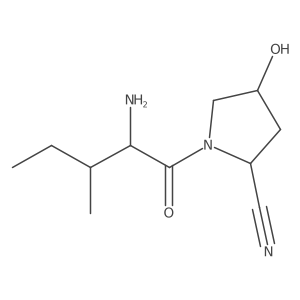 (2S,4S)-1-[(2S,3S)-2-amino-3-methyl-pentanoyl]-4-hydroxy-pyrrolidine-2-carbonitrile结构式