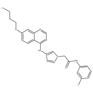 2-(4-{[7-(3-Chloropropoxy)quinazolin-4-yl]amino}-1h-pyrazol-1-yl)-n-(3-fluorophenyl)acetamide Structure