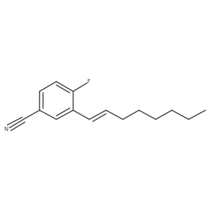 (E)-1-(2-Fluoro-5-cyanophenyl)octene结构式