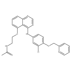 n-{2-[(4-{3-Chloro-4-(pyridin-2-ylmethoxy)anilino}quinazolin-5-yl)oxy]ethyl}acetamide Structure