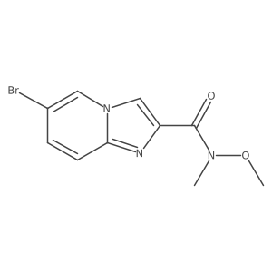 6-Bromo-N-methoxy-N-methylimidazo[1,2-a]pyridine-2-carboxamide Structure