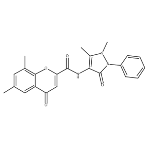 N-(1,5-dimethyl-3-oxo-2-phenyl-2,3-dihydro-1H-pyrazol-4-yl)-6,8-dimethyl-4-oxo-4H-chromene-2-carboxamide Structure