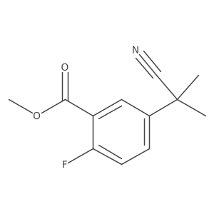 Methyl 5-(1-cyano-1-methylethyl)-2-fluorobenzoate结构式