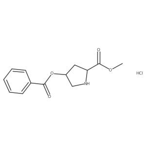 Methyl (2S,4R)-4-(benzoyloxy)-2-pyrrolidinecarboxylate hydrochloride结构式