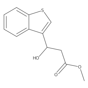 methyl (3S)-3-(1-benzothiophen-3-yl)-3-hydroxypropanoate结构式