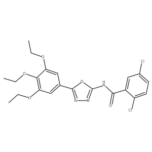 2,5-dichloro-N-[5-(3,4,5-triethoxyphenyl)-1,3,4-oxadiazol-2-yl]benzamide Structure