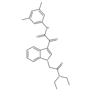 2-(1-(2-(diethylamino)-2-oxoethyl)-1H-indol-3-yl)-N-(3,5-dimethylphenyl)-2-oxoacetamide结构式