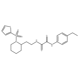 N'-(4-ethylphenyl)-N-{2-[1-(thiophene-2-sulfonyl)piperidin-2-yl]ethyl}ethanediamide Structure